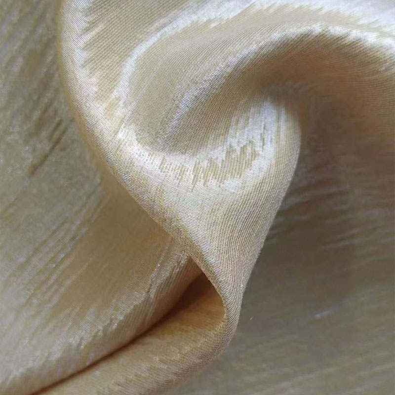 Aurora Polyester Single Filament Fabrik Tencel Viscose Gentian Berkilat